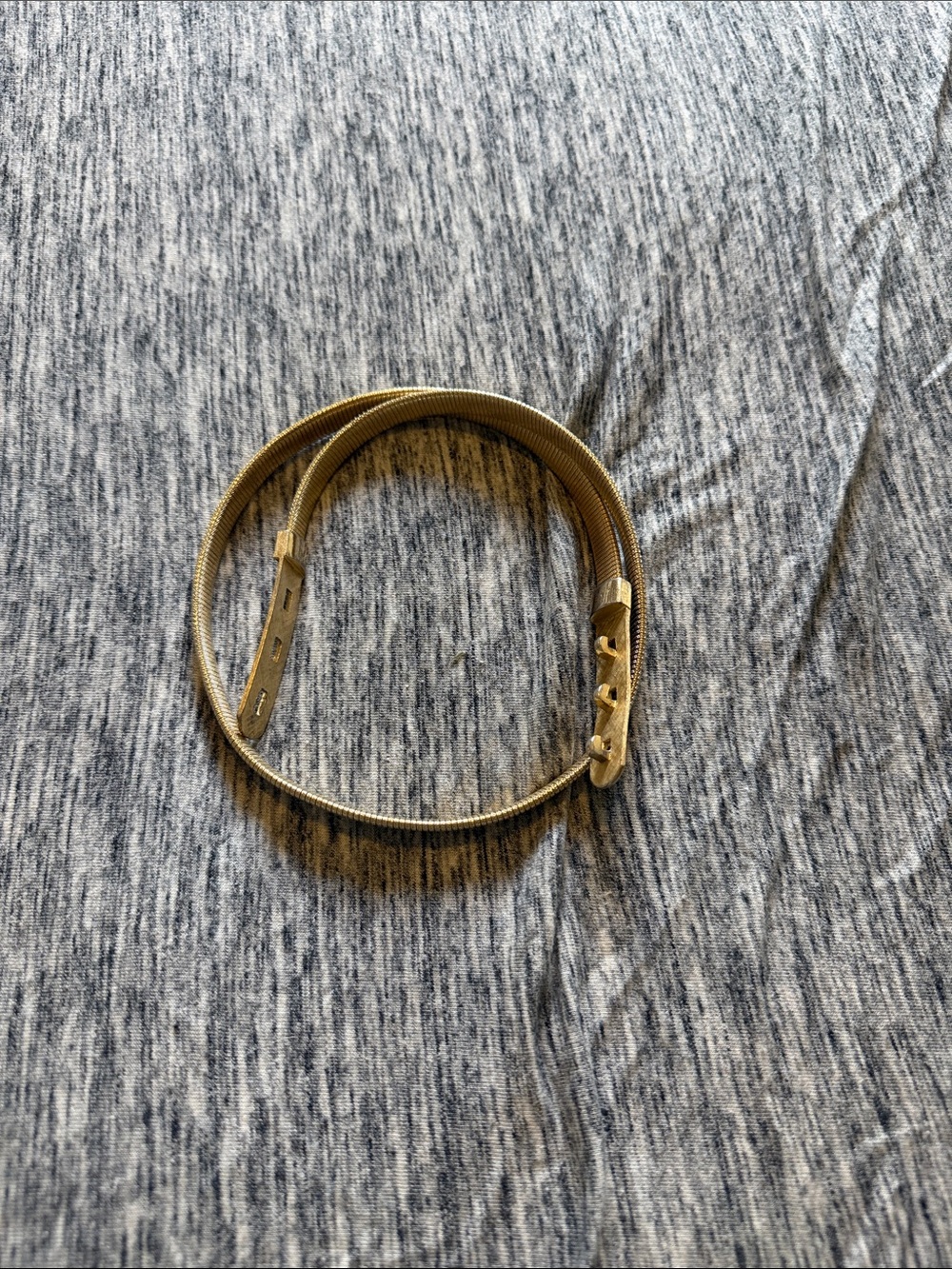 Slim Metallic Gold Tone Belt